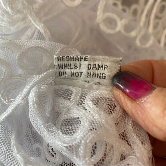 Jeannie S NWT Sheer White Lace Long Sleeve Swim Vacation Resort Cover-up - Picture 6 of 10